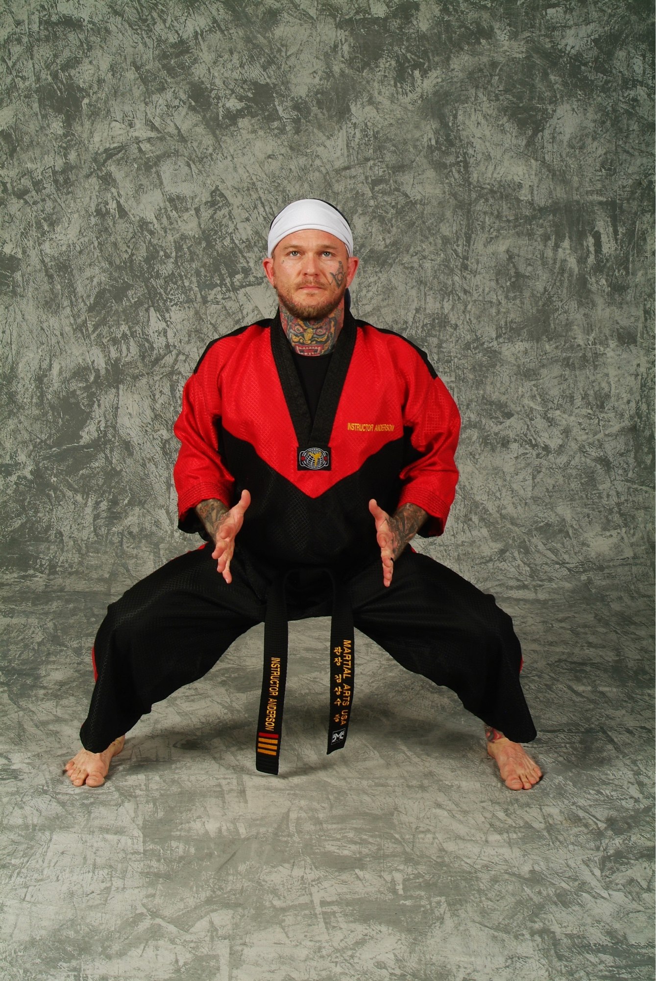 Shaun Anderson, mentor and instructor, in a focused training stance