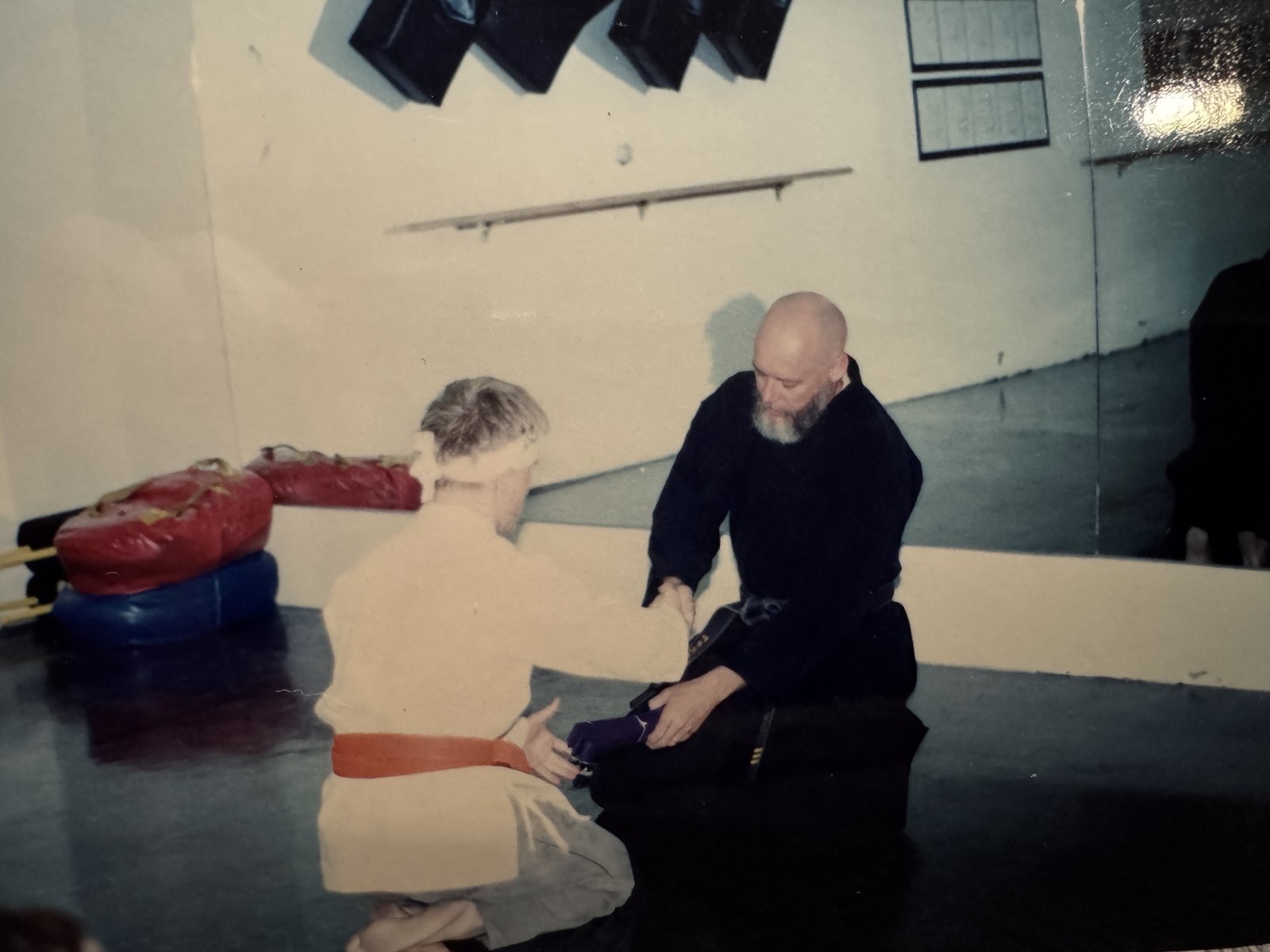 A young Shaun Anderson training and breaking boards early in his martial arts journey